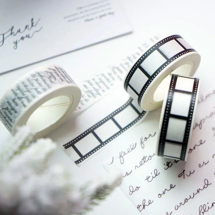 Chic Monochrome Letter Washi Tape