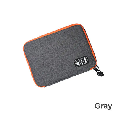 Compact Double-Layer Gadget Organizer Bag
