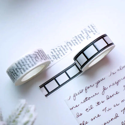 Chic Monochrome Letter Washi Tape
